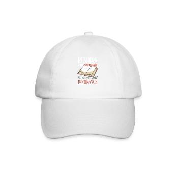 Book Reader Reading Literature Bookworm Gift Idea - Baseball Cap - white/white - Front
