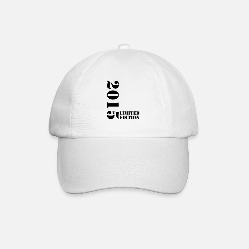 2015 Limited Edition Geburtstag Geschenk Deko - Baseballkappe - Weiß/Weiß