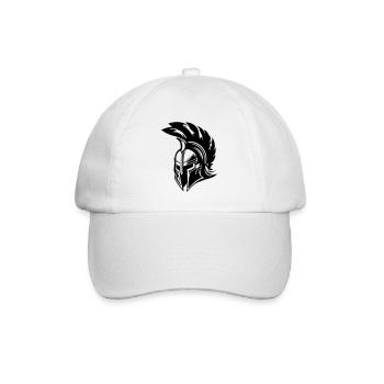 Spartaner Helm Gladiator Symbol - Baseballkappe - Weiß/Weiß - Vorne