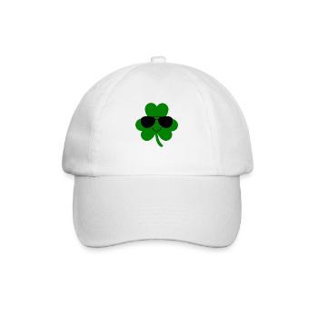 St Patricks Day Accessoires Ireland Shamrock Deko - Baseballkappe - Weiß/Weiß - Vorne