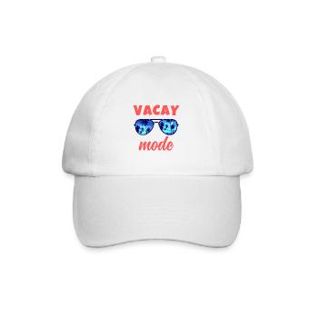Sommerurlaub Familienausflug Retro Beach Vacay Mode - Baseballkappe - Weiß/Weiß - Vorne