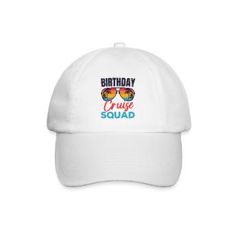 Birthday Cruise Squad Funny Cruising Boat Party - Baseball Cap - white/white - Front