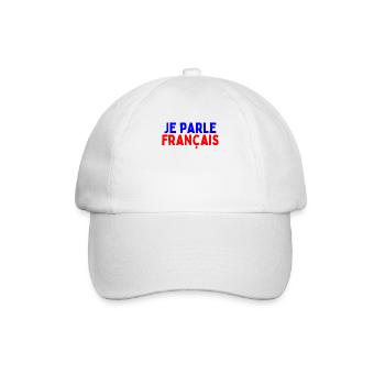Je Parle Francais Humour - Parler Langue Francaise - Casquette classique - blanc/blanc - Devant