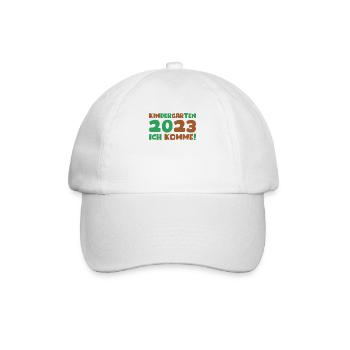 Kindergarten 2023 Ich Komme Mädchen Kita Geschenk - Baseballkappe - Weiß/Weiß - Vorne