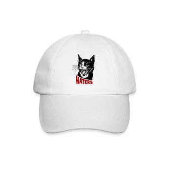 Cat and hater - Baseball Cap - white/white - Front