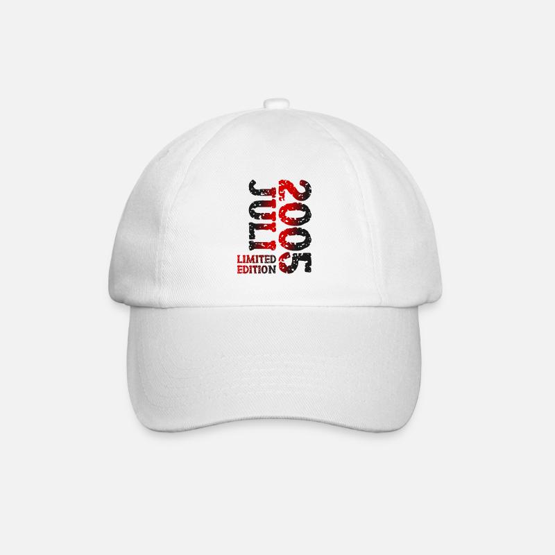 2005 Juli Limited Edition Geburtstag Geschenk - Baseballkappe - Weiß/Weiß