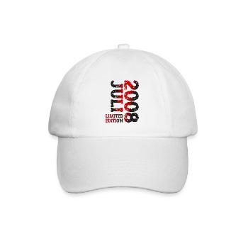 2008 Juli Limited Edition Geburtstag Geschenk - Baseballkappe - Weiß/Weiß - Vorne