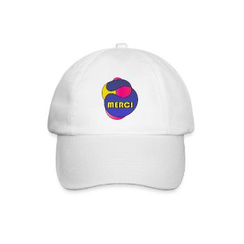 MERCI. THANKS. THANK YOU. ANNIVERSAIRE. MAITRESSE - Casquette classique - blanc/blanc - Devant