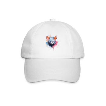 Lémurien aquarelle – Faune fascinante - Casquette classique - blanc/blanc - Devant