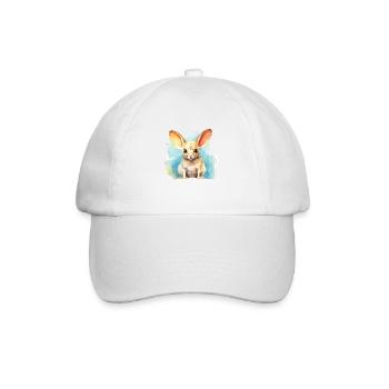 Aquarell Jerboa - Bunte Wüstennagetierkunst - Baseballkappe - Weiß/Weiß - Vorne