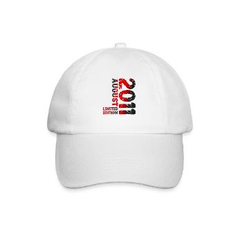 2011 August Limited Edition 12. Geburtstag Outfit - Baseballkappe - Weiß/Weiß - Vorne