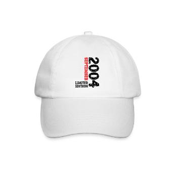2004 September Limited Edition 19. Geburtstag Deko - Baseballkappe - Weiß/Weiß - Vorne