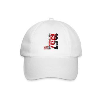 1957 September Limited Edition 66th Birthday Decoration - Baseball Cap - white/white - Front