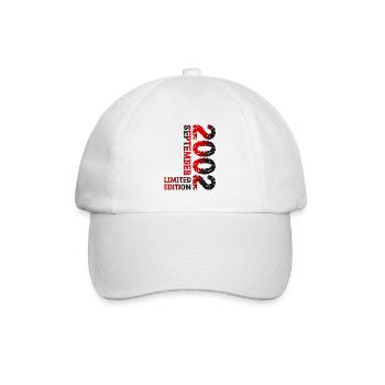 2002 September Limited Edition 21. Geburtstag Deko - Baseballkappe - Weiß/Weiß - Vorne