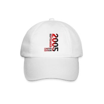 2005 September Limited Edition 18. Geburtstag Deko - Baseballkappe - Weiß/Weiß - Vorne