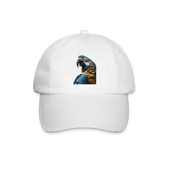 Blue Macaws Vividly Colored Tropical Birds - Baseball Cap - white/white - Front