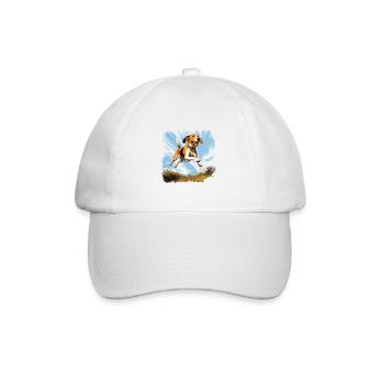 American Foxhound Liebhaber, Hundebesitzer - Baseballkappe - Weiß/Weiß - Vorne