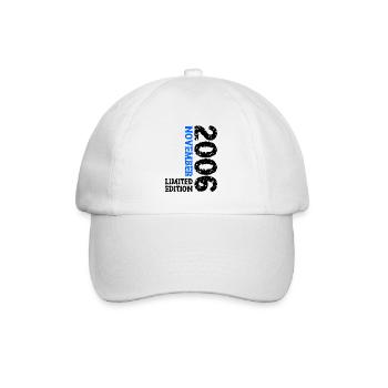 2006 November Limited Edition 17th Birthday Decoration - Baseball Cap - white/white - Front