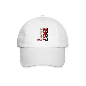 1987 Décembre Édition Limitée 36ème Anniversaire Décoration - Casquette classique - blanc/blanc - Devant