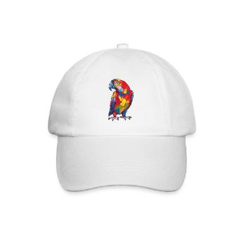 Papagei - Baseballkappe - Weiß/Weiß - Vorne