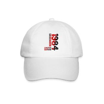 1984 Dezember Limited Edition 39. Geburtstag Deko - Baseballkappe - Weiß/Weiß - Vorne