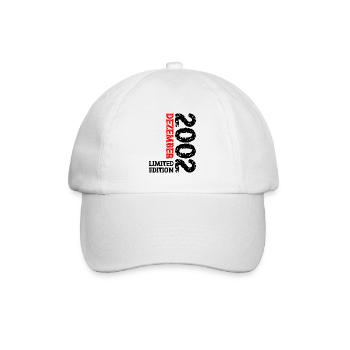 2002 Dezember Limited Edition 21. Geburtstag Deko - Baseballkappe - Weiß/Weiß - Vorne
