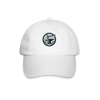 Schmied Metallarbeiter Klingenschmied Metall - Baseballkappe - Weiß/Weiß - Vorne