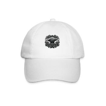 Schmied Metallarbeiter Klingenschmied Metall - Baseballkappe - Weiß/Weiß - Vorne