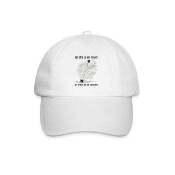 Poetry Slam Writer Poet Literature Slam Poetry Day - Baseball Cap - white/white - Front
