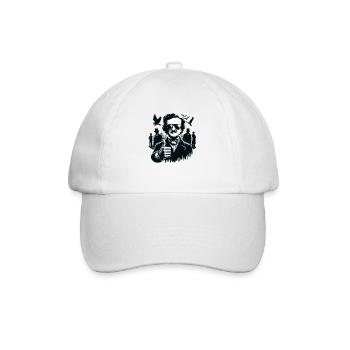 Edgar Allan Poe Fan, Klassische Literatur, - Baseballkappe - Weiß/Weiß - Vorne