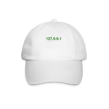 Feel At Home, Code – 127.0.0.1 - Baseball Cap - white/white - Front