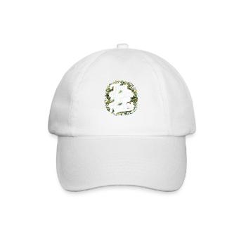 vegan farming, growing sprouts and - Baseball Cap - white/white - Front