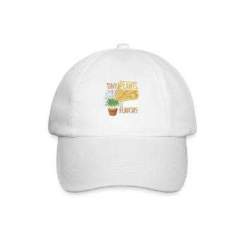 vegan farming, growing sprouts and - Baseball Cap - white/white - Front