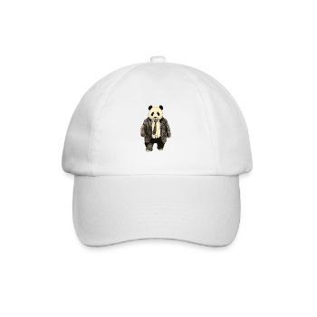 Executive Panda – Elegance Meets Endangerment - Baseball Cap - white/white - Front
