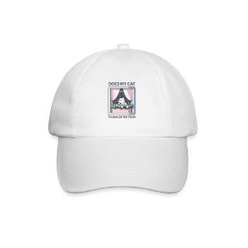 Does my cat also think about me? - Baseball Cap - white/white - Front