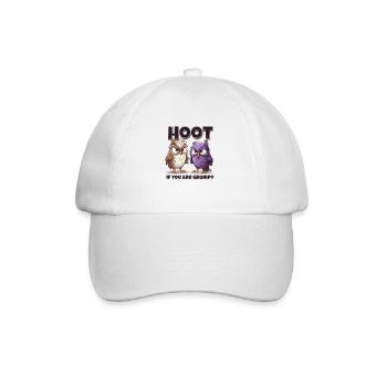 Scream When You're Grumpy – Owl Nonsense - Baseball Cap - white/white - Front