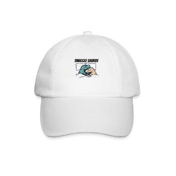 Lustige Schlafende Dinosaurier Kuscheln Saurus - Baseballkappe - Weiß/Weiß - Vorne