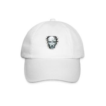 Cracked Wall Surface, Artistic Design - Baseball Cap - white/white - Front