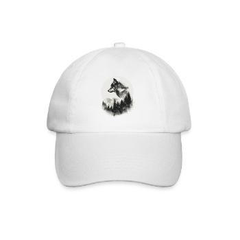 Wolf Wild Wolves Wilderness Howling - Baseball Cap - white/white - Front