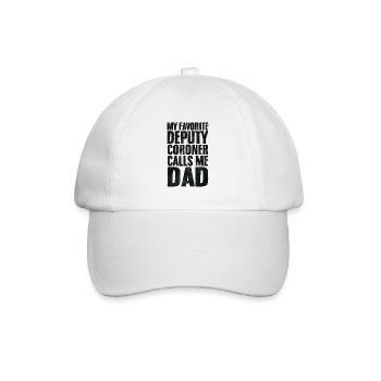 Mein Lieblings-Deputy Coroner nennt mich Papa lustig - Baseballkappe - Weiß/Weiß - Vorne