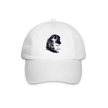 Préserver et protéger les lémuriens de Madagascar - Casquette classique - blanc/blanc - Devant