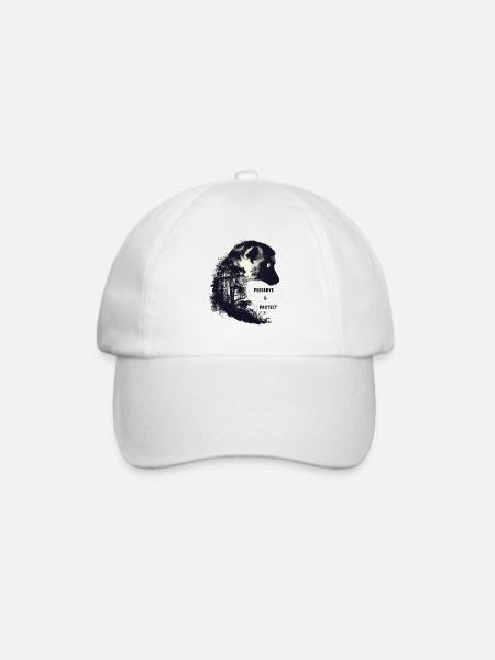 Préserver et protéger les lémuriens de Madagascar - Casquette classique - blanc/blanc