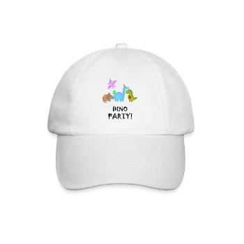 Anniversaire Garçon Dinosaure Dino Fête - Casquette classique - blanc/blanc - Devant