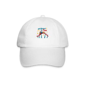 First Train Ride Railway Adventure Scenic Travel - Baseball Cap - white/white - Front