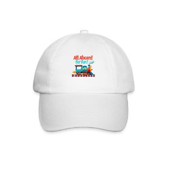 First Train Ride Railway Adventure Scenic Travel - Baseball Cap - white/white - Front