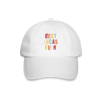 Meilleur Lucas Jamais Prénom Texte Rétro Cadeau - Casquette classique - blanc/blanc - Devant