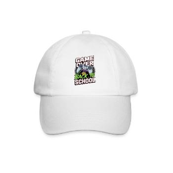 Game Over Retour à l’école Gamer Zocken Design - Casquette classique - blanc/blanc - Devant