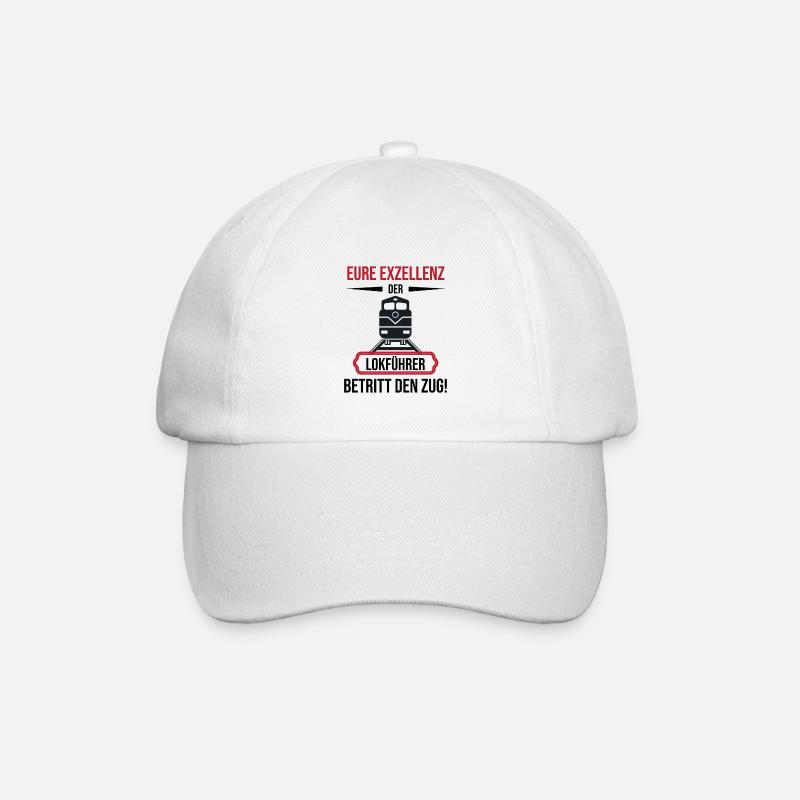 Lokführer shirt • Zug • Lokführer Geschenk - Baseballkappe - Weiß/Weiß