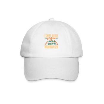Echte Kerle ziehen Wohnwagen - Baseballkappe - Weiß/Weiß - Vorne
