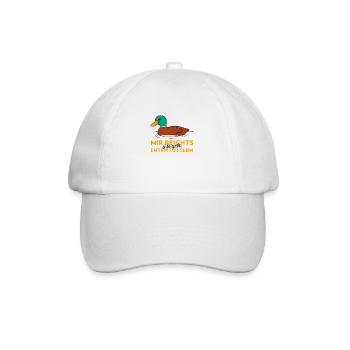Ente Enten Füttern Baby Entenliebhaber Geschenk - Baseballkappe - Weiß/Weiß - Vorne